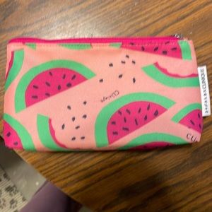 Universal Clinique watermelon cosmetic bag brand new never used